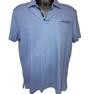 Banana Republic Men's Polo Shirt Luxury Touch Size Large Blue